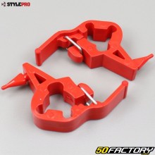 Kit Suporte Bico frontal Derbi Senda,  Gilera SMT,  RCR,  Aprilia... vermelho