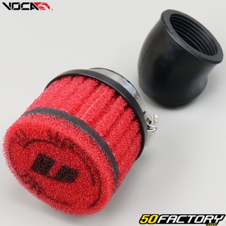 Filtre à air mousse Ø48mm Voca compétition pour carburateur PWK rouge