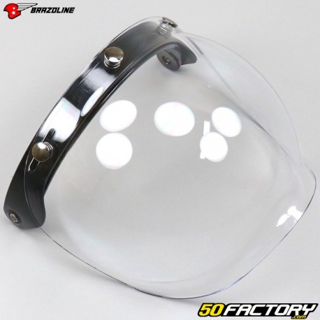 Flip-up bubble visor for jet helmet Brazoline Clear screen