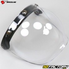 Visiera a bolle alzabile per casco jet Brazoline schermo pulito