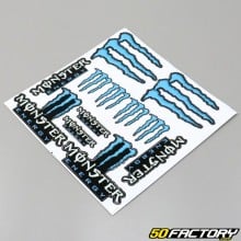 Planche de stickers Monster 30x30cm bleue