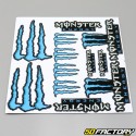Set di adesivi Monster 30x30 cm blu