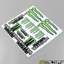 Stickers Monster 30x30 cm verts (planche)