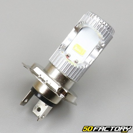 Bombilla de faro 12V BA20D blanca con leds