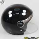 Casco jet para niños Vito Bambino negro brillante