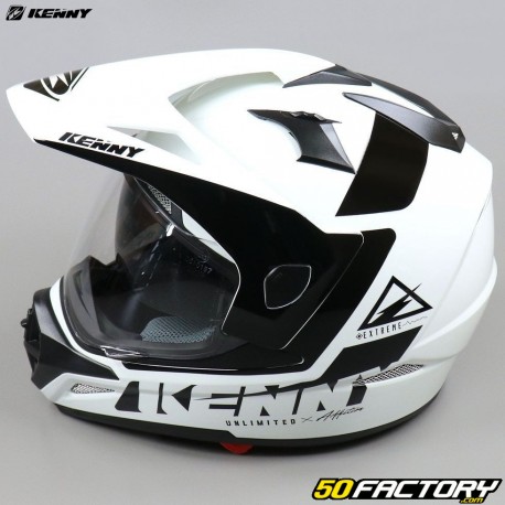 Casco de enduro Kenny Extreme blanco y negro