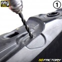 Plastic fuel tank repair insert with thread lock Fifty