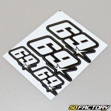 Stickers réfléchissants pour casque 69