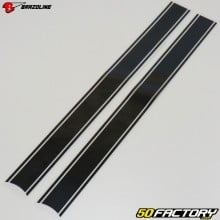 Triple striped stickers Brazoline black (x2)