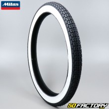 Pneu 2 1/4-18 (2.25x18) 42J Mitas B4 flancs blancs Motobécane