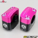 Lenkerklemmen 22mm bis 28mm KRM Pro Ride Vibrationsdämpfer, schwarz und pink