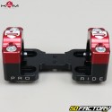 22mm to 28mm handlebar stiffeners with KRM speedometer bracket Pro Ride black and red