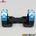 Reforços de guidão de 22mm a 28mm com suporte de velocímetro KRM Pro Ride Preto e azul