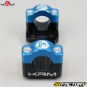 22mm to 28mm handlebar stiffeners with KRM speedometer bracket Pro Ride black and blue
