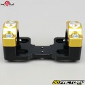 22mm to 28mm handlebar stiffeners with KRM speedometer bracket Pro Ride black and gold