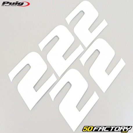 Numéros cross  Puig XNUMXcm blanco (juego de XNUMX)