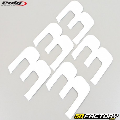 Numéros cross Puig 3cm weiß (Satz 11,5)
