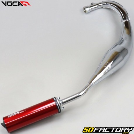 Exhaust Voca chromed Beta RR 50 (from 2011) red silencer