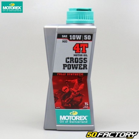 Engine oil 4T 10W50 Motorex Cross Power 100% synthesis 1L