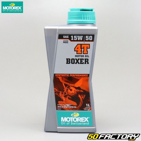 Aceite de motor 4T 15W50 Motorex Boxer 100% de síntesis 1L