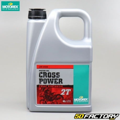 Huile moteur 2T Motorex Cross Power 100% synthèse 4L