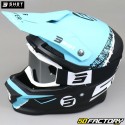 Casco cross Shot Furious Storm nero e blu turchese