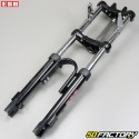Hydraulic aluminum fork (disc brake mounting) with stabilizer and hardness adjustment Peugeot 103 and MBK 51 EBR black