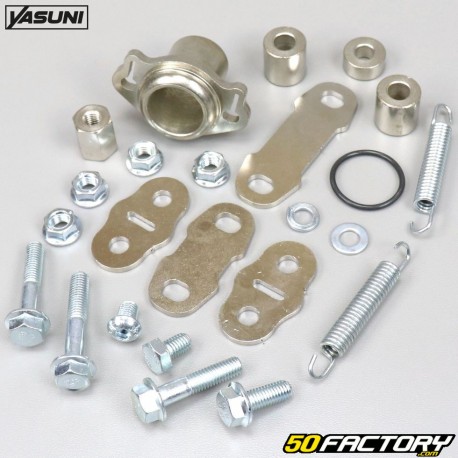 Fixation de pot d'échappement Derbi Senda, Gilera RCR, SMT, Aprilia… Yasuni Max Serie cross HM (kit de montage)