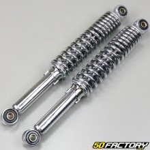 340mm adjustable rear shock absorbers Peugeot 103, MBK 51 ... chrome