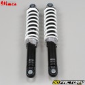 Amortiguadores traseros ajustables 280mm Peugeot 103, MBK 51 y Motobechain Imca en blanco y negro