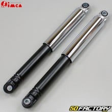 320mm smooth rear shock absorbers Peugeot 103, MBK 51 and Motobécane chrome and black Imca