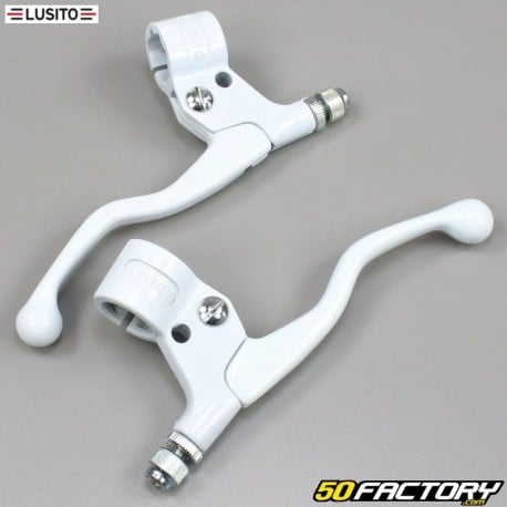 Maniglie dei freni Peugeot Moto 103, MBK 51 e Short Lusito in metallo bianco