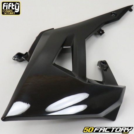 Carénage avant gauche Derbi Senda, Gilera SMT, RCR (depuis 2018) Fifty noir