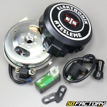 Accensione elettronica (cono piccolo) 12V completa di box CDI e bobina di alta tensione Peugeot 103 (kit)