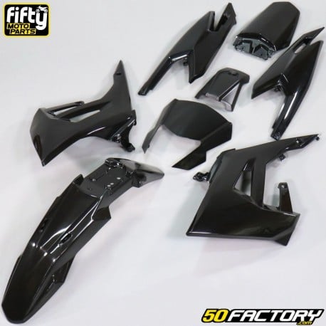 Kit di carenatura Derbi Senda,  Gilera SMT,  RCR (Dal 2018) Fifty nero