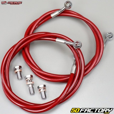 Durites de frein avant Suzuki LTR 450 Streamline rouges