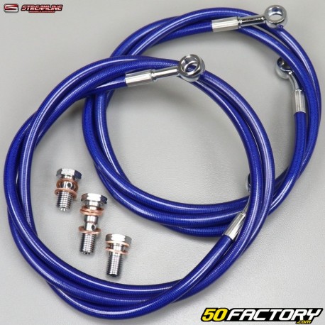 Mangueiras de freio dianteiro Yamaha YFM Raptor 660 e 700 Blue Streamline