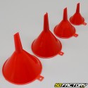 Red funnels (set of 4)