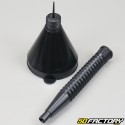 Black plastic funnel 130mm
