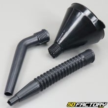 130mm black plastic funnel (2 tips)