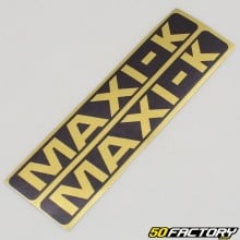 Aufkleber Puch Maxi K, schwarz und goldfarben