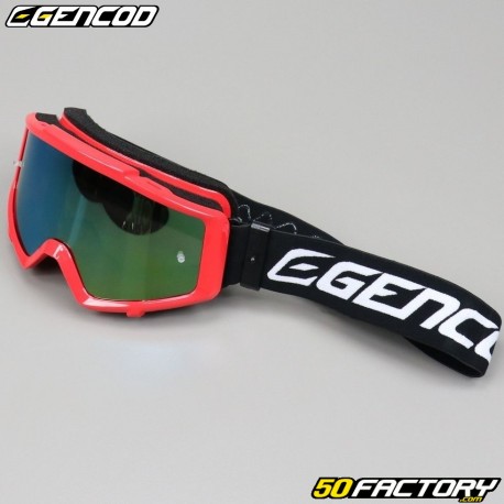 Gafas Gencod pantalla de oro iridio rojo