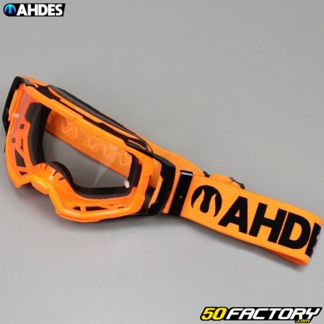 Ahdes neon orange mask with clear screen