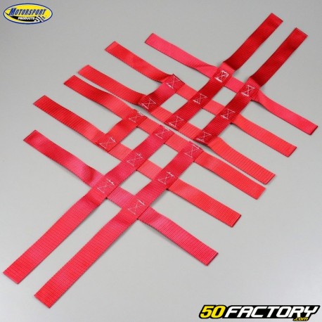 Sangles de nerf bars Yamaha YFM Raptor 125, 250, Blaster 200 et Banshee 350 Motorsport Products rouges