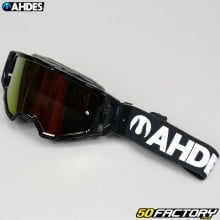 Gafas Ahdes negras con pantalla iridio rojo