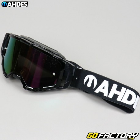 Gafas Ahdes negras con pantalla iridio arco iris