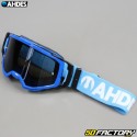 Ahdes neon blue goggles with smoked screen