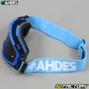 Ahdes neon blue goggles with smoked screen