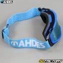 Ahdes neon blue goggles with gold iridium screen