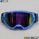 Ahdes neon blue goggles,  iridium rainbow screen